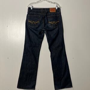 Lucky Brand blue Retro Sundown Bootcut Jeans Embroidered Pocket Women Size 8
